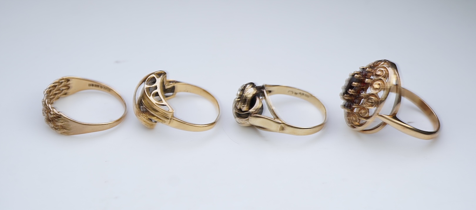 A collection of four rings